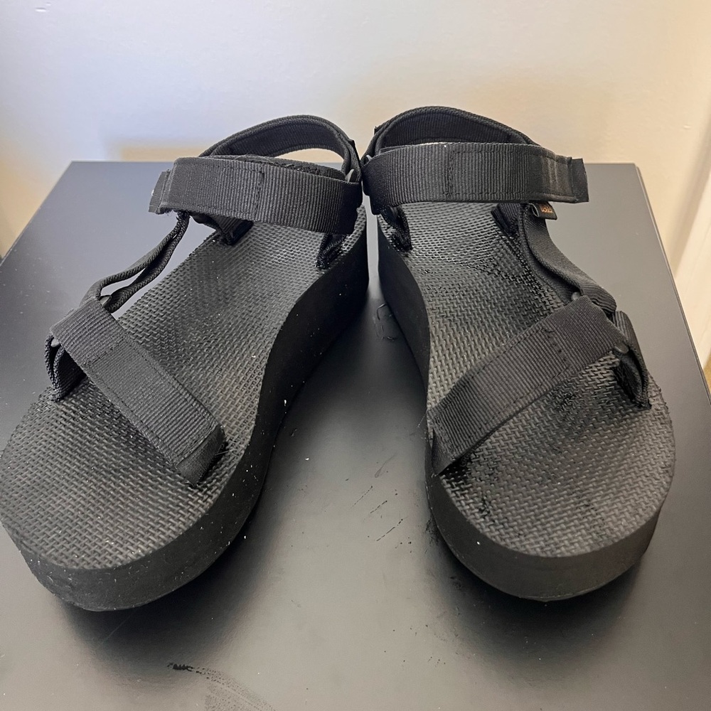 Black Strappy Platform Sandals